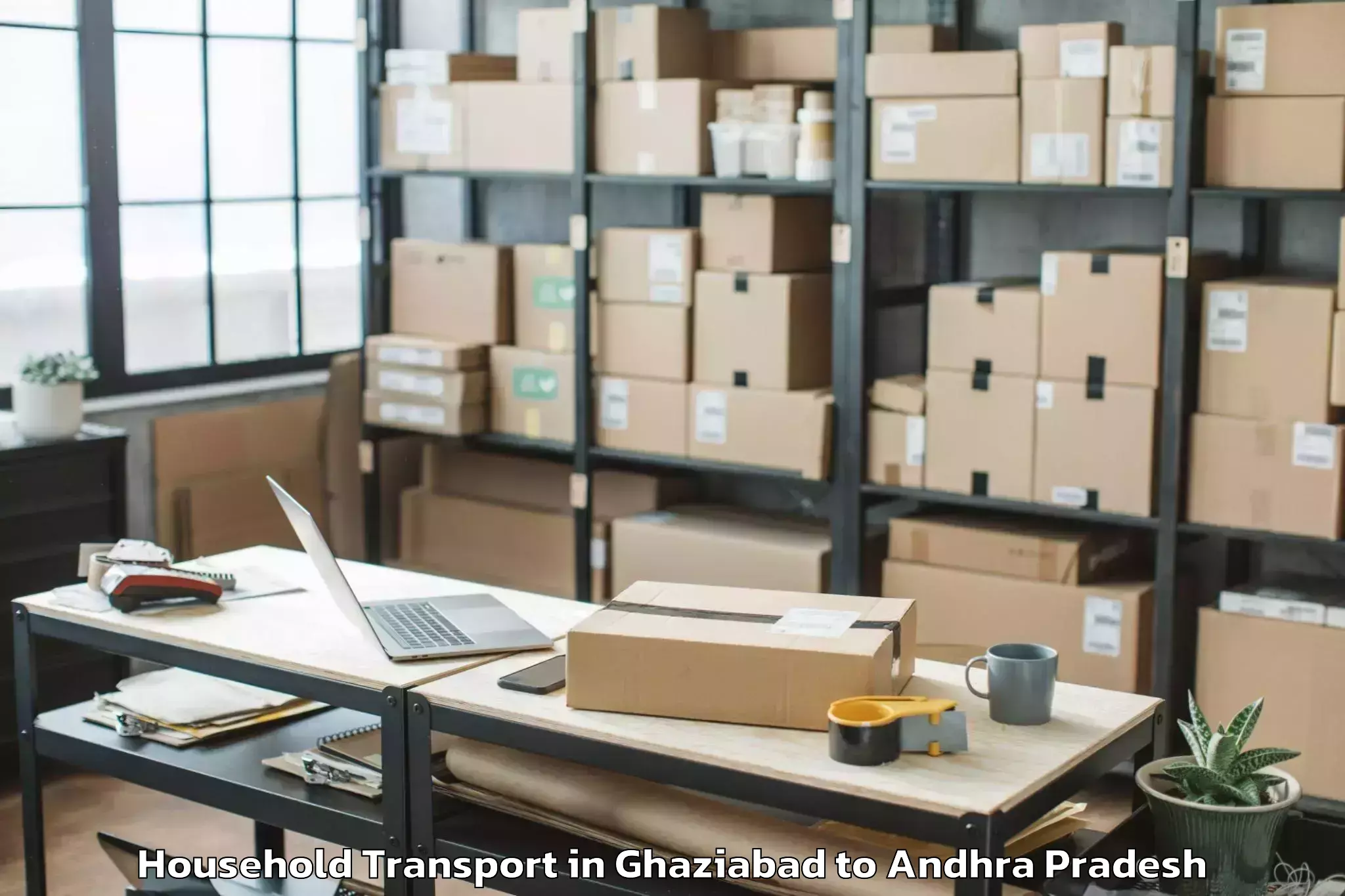 Professional Ghaziabad to Gudlavalleru Household Transport